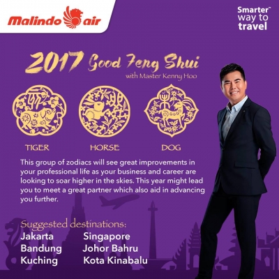 2017 Malindo Air Good Feng Shui tips by Master Kenny Hoo, www.GoodFengShui.com
